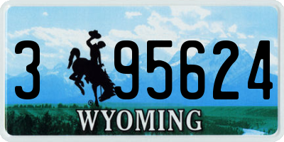 WY license plate 395624