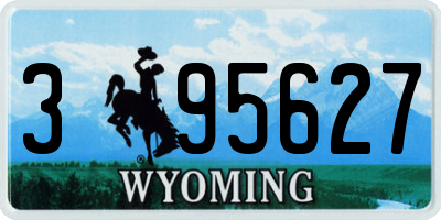 WY license plate 395627