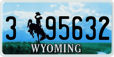 WY license plate 395632