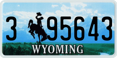 WY license plate 395643