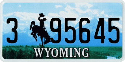 WY license plate 395645