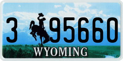WY license plate 395660