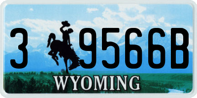 WY license plate 39566B