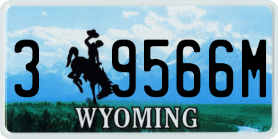 WY license plate 39566M