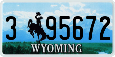 WY license plate 395672