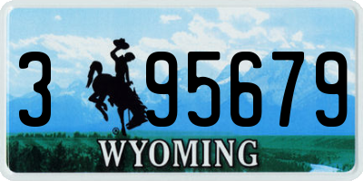 WY license plate 395679
