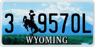 WY license plate 39570L