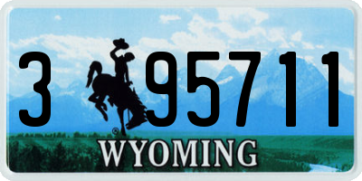 WY license plate 395711