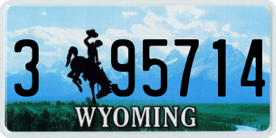 WY license plate 395714