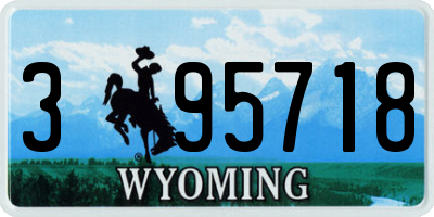 WY license plate 395718
