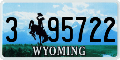 WY license plate 395722