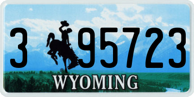 WY license plate 395723
