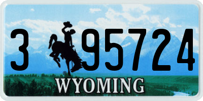 WY license plate 395724