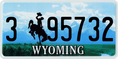 WY license plate 395732