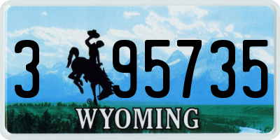 WY license plate 395735