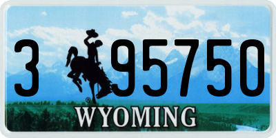 WY license plate 395750
