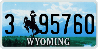WY license plate 395760