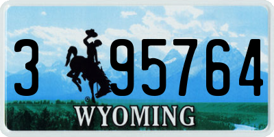 WY license plate 395764
