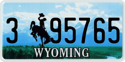 WY license plate 395765