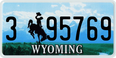 WY license plate 395769