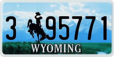 WY license plate 395771