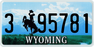 WY license plate 395781