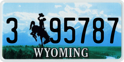 WY license plate 395787