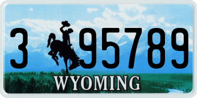 WY license plate 395789