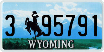 WY license plate 395791