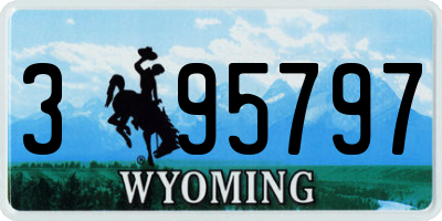 WY license plate 395797