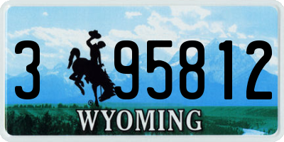 WY license plate 395812