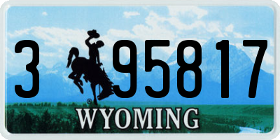 WY license plate 395817