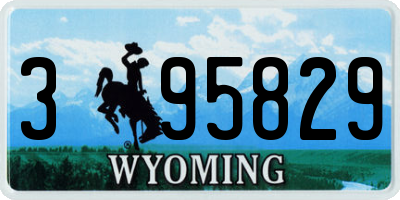 WY license plate 395829