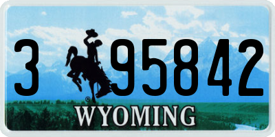 WY license plate 395842