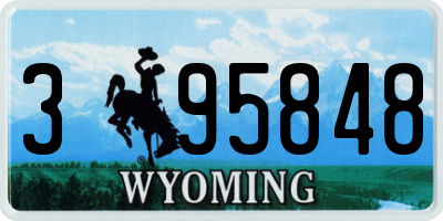 WY license plate 395848