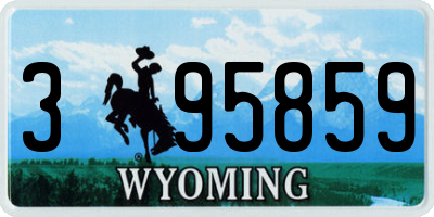 WY license plate 395859