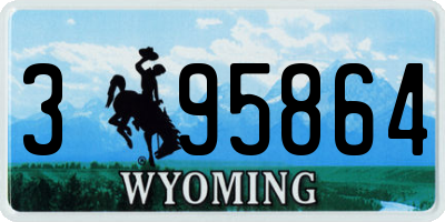 WY license plate 395864