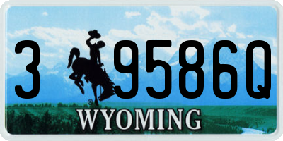 WY license plate 39586Q