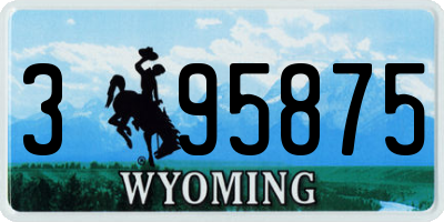 WY license plate 395875