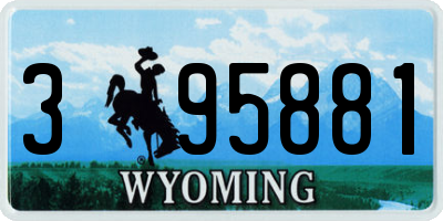 WY license plate 395881