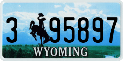 WY license plate 395897