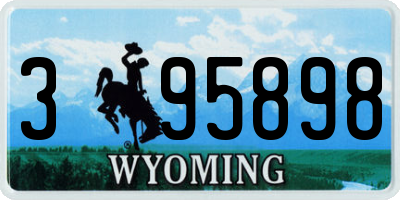 WY license plate 395898