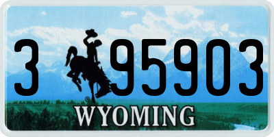 WY license plate 395903