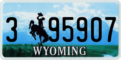 WY license plate 395907