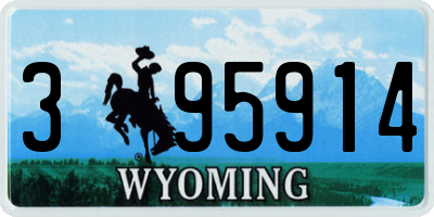 WY license plate 395914