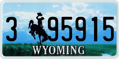 WY license plate 395915