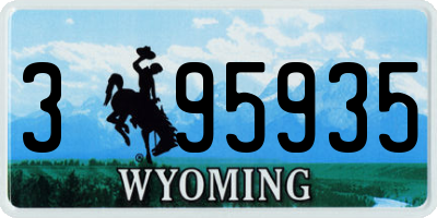 WY license plate 395935