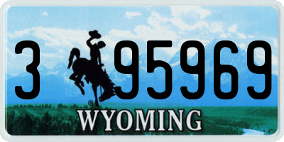 WY license plate 395969