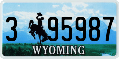 WY license plate 395987