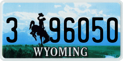 WY license plate 396050